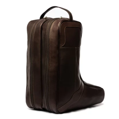 cowboy boot bag leather 3160 Chocolate rear entry