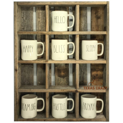 oversize coffee mug storage cubbies