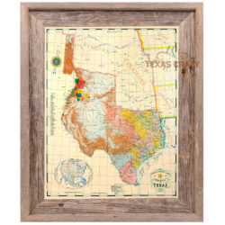 Texas Crazy | Republic of Texas Map 1845 Framed Large