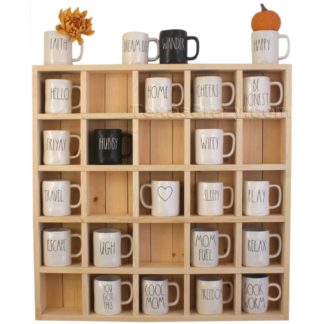 storage cubby new pine fits oversize coffee mugs starbucks rae dunn