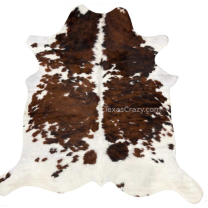 cowhide tricolor medium brown natural