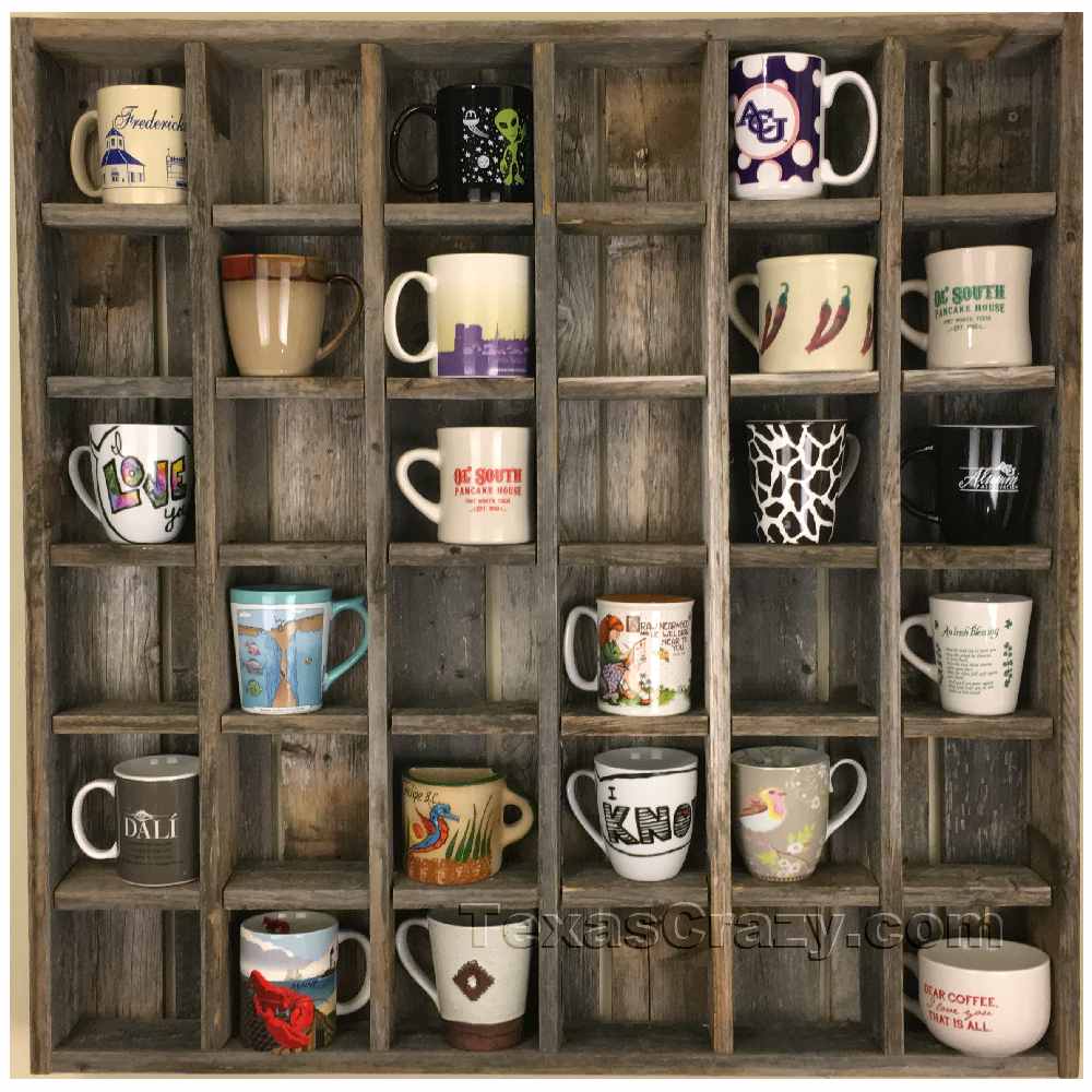 WUDENARK Teak Wood Cup Stand Coffee and Tea Mug Holder Organizer