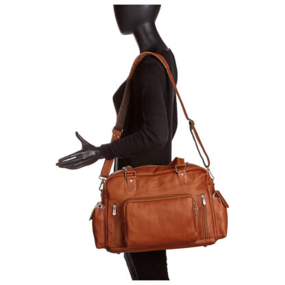 leather carry on bag personalized 3139 model holding bag