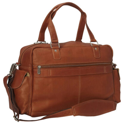 leather carry on bag personalized 3139 rear view