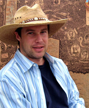 Texas artist illustrator Chris Smith closeup